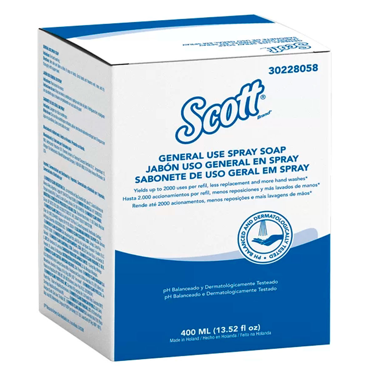 JABON SPRAY COSMETICO SCOTT 400 ML X 6 UN