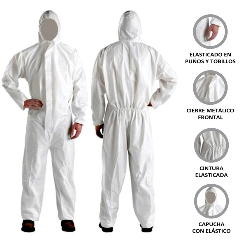 BUZO BLANCO DESECHABLE T/S-M-L-XL