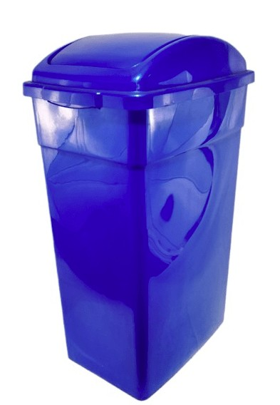 PAPELERO BASURERO PLAST. RECTANGULAR 50 LT. T/VAIVEN