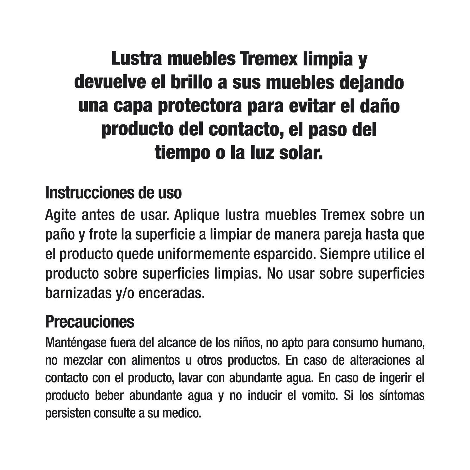 LUSTRAMUEBLES CREMA TREMEX 500 ML. - Imagen 2