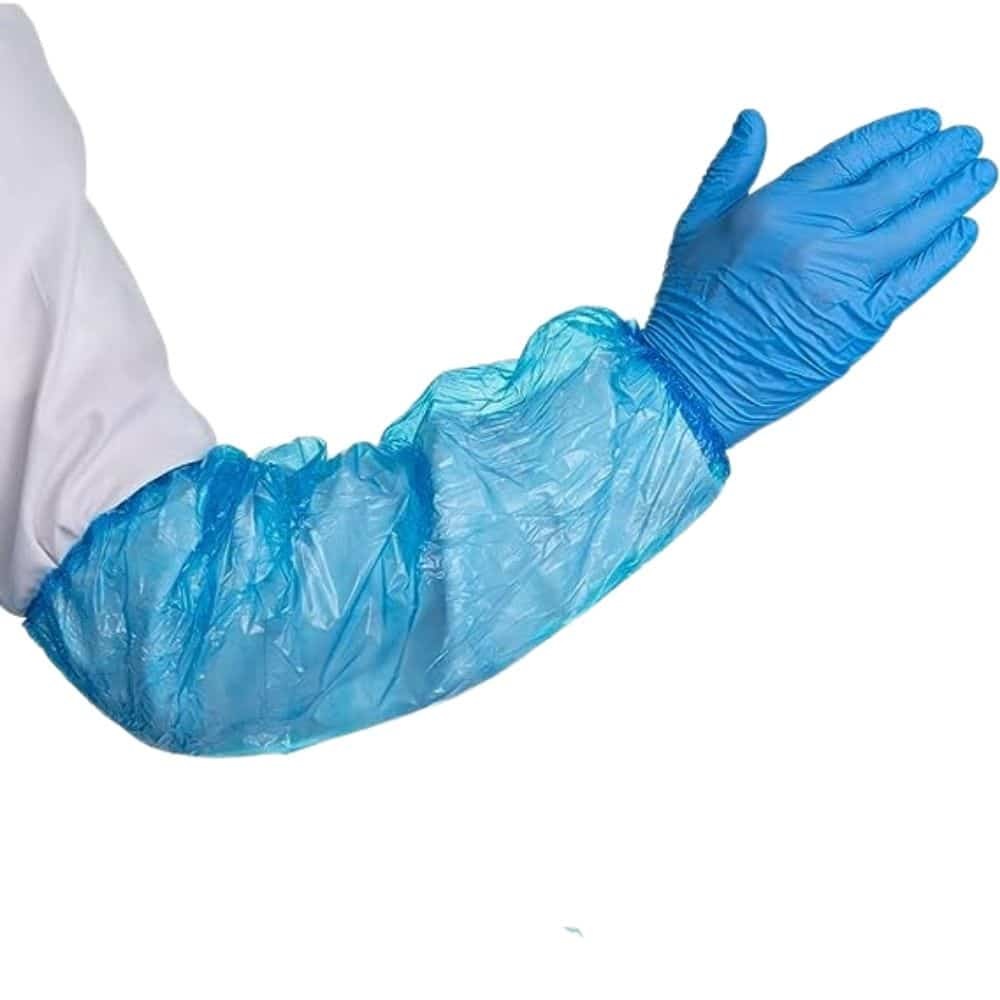 MANGUILLAS PLASTICAS BLANCA O AZUL 100 UN