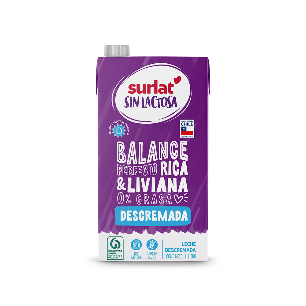 LECHE DESCREMADA SIN LACTOSA SURLAT 1 LITRO