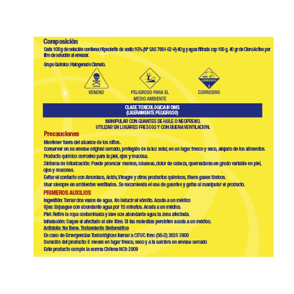 CLORO TREMEX 2 LITROS. - Imagen 2